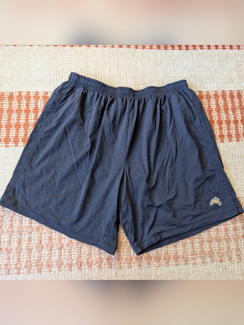 Tracksmith 7" Session Shorts Running Men's XL Blue Lined Train Gym Drawstring